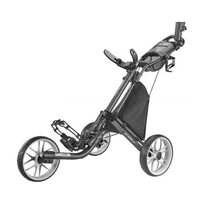 Caddytek EZ TOUR Quickfold - Chariot de golf à 3 roues - Gris Foncé