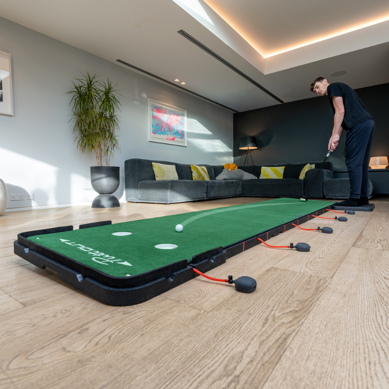 Puttout AirBreak Max Adjustable Putting Mat - Green