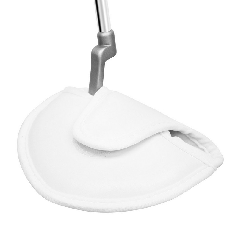 Capuchon pour Putters Maillet Faux Cuir Blanc Oversize