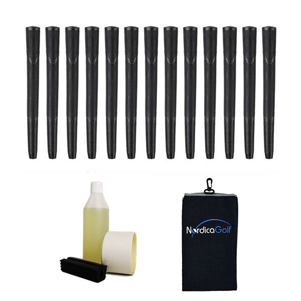 Karma Arthritic Jumbo - kit de 13 grips, caoutchouc pour étau, solvant, adhésif et serviette.